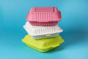 Disposable plastic containers with lids for food India