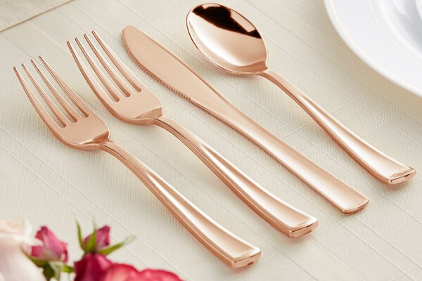 Rose gold plastic cultery the most popular point of contention